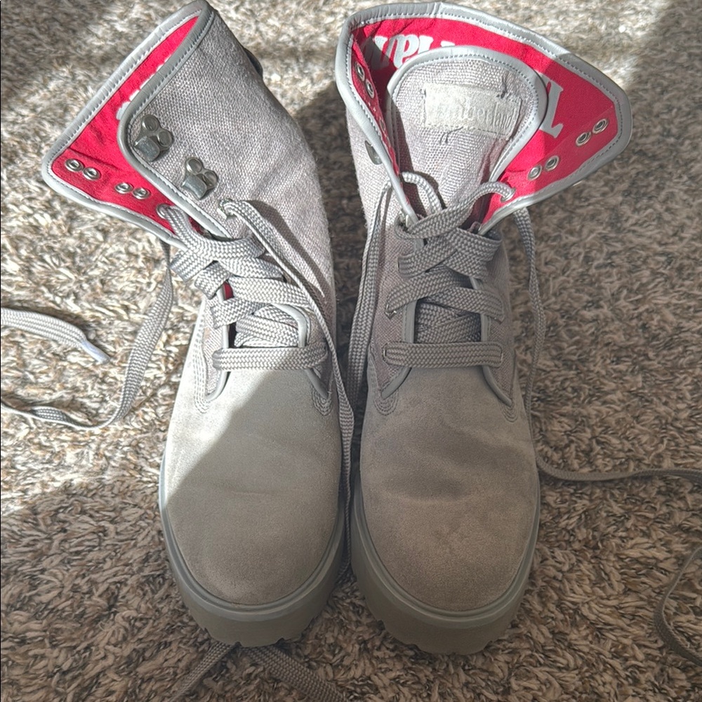 Palladium Gray High-Top Sneakers